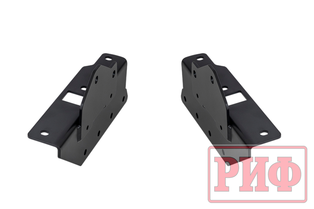 Бампер силовой задний Mitsubishi Pajero IV c квадратом под фаркоп РИФ