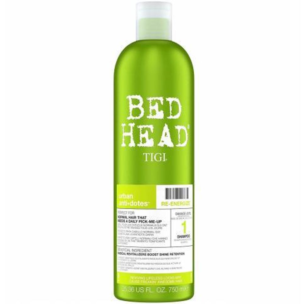 Шампунь для нормальных волос уровень-1 TIGI Bed Head Urban Anti+dotes Re-Energize 1 Shampoo 750 мл