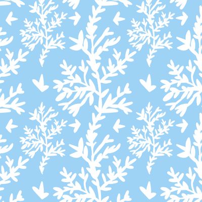 Бесшовный принт c зимней ботаникой