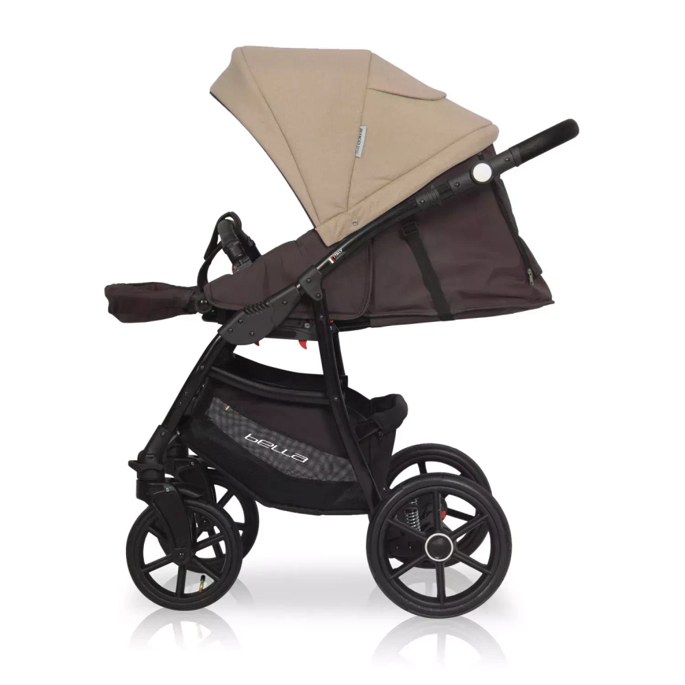 Коляска  BELLA (3 в 1) (RIKO BASIC) 07 коричневый-бежевый
