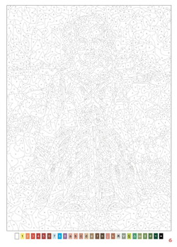 Hachette  раскраска по номерам  Coloriages mystères - Costumes du monde