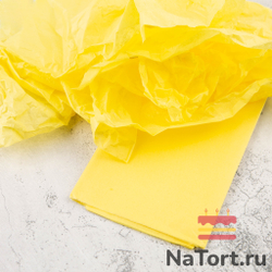 Бумага упаковочная тишью, Лимонная  50х66 см (10 листов)