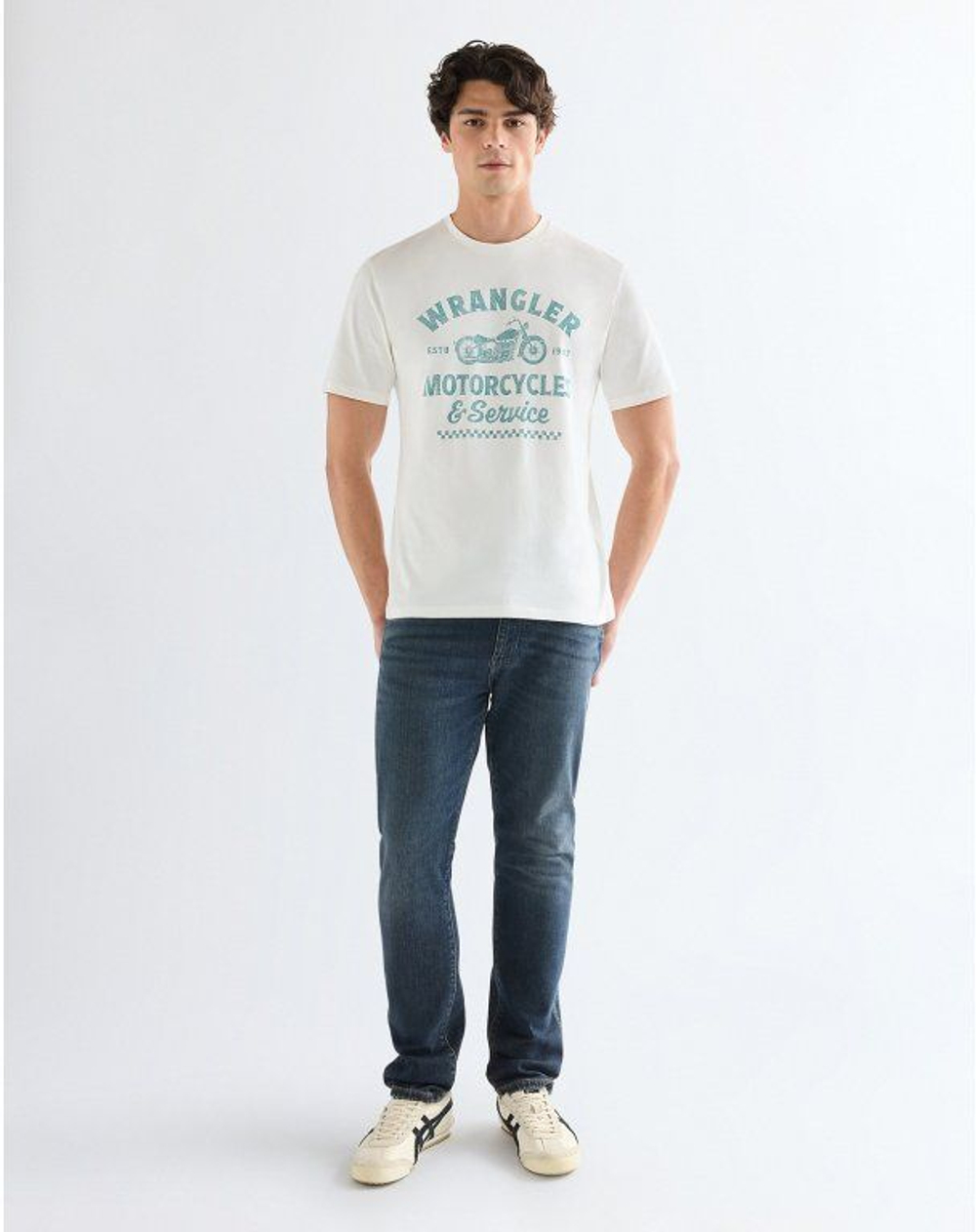 Футболка мужская WRANGLER AMERICANA TEE WORN WHITE