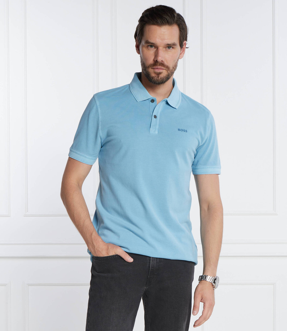 Поло Prime BOSS ORANGE - голубой(50468576)