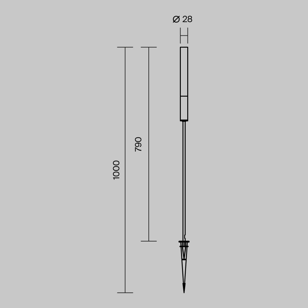 Ландшафтный светодиодный светильник Maytoni Flare O487FL-L3GF3K1