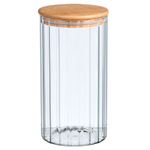 Банка для сыпучих продуктов 1200мл "Vertical" с бамбуковой крышкой