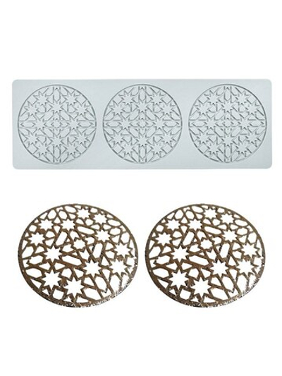 Силиконовый коврик для декора "Круги с узором" LFM-160