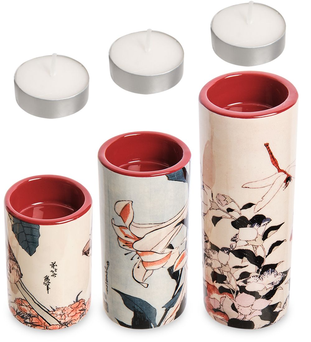 pr-TS06HOK Набор подсвечников (Hokusai.Parastone)