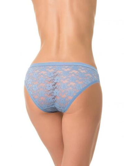 Трусики-слипы со средней линией талии из кружевного полотна (Размер: S) (Цвет: темно-синий)