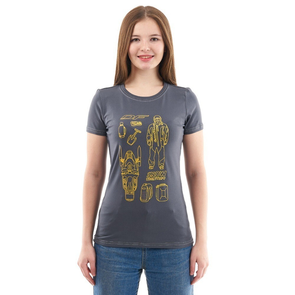 ФУТБОЛКА ЖЕНСКАЯ С ПРИНТОМ DRAGONFLY SNOW WOMAN