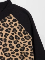 Костюм для девочки с юбкой леопардовый