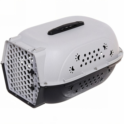 Переноска для животных «ЛЮБИМЫЙ БРО», лапки, цвет серый, 48*32*26см/до 7кг (Лейбл)