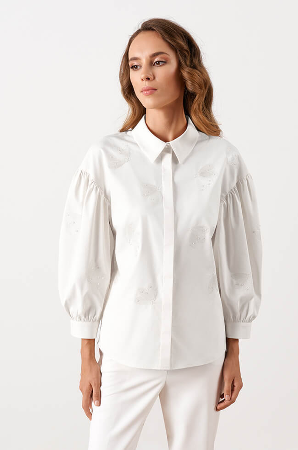 23044 Блузка женская (молочный)