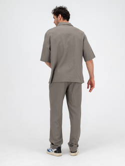 Костюм льняной с брюками. Хаки