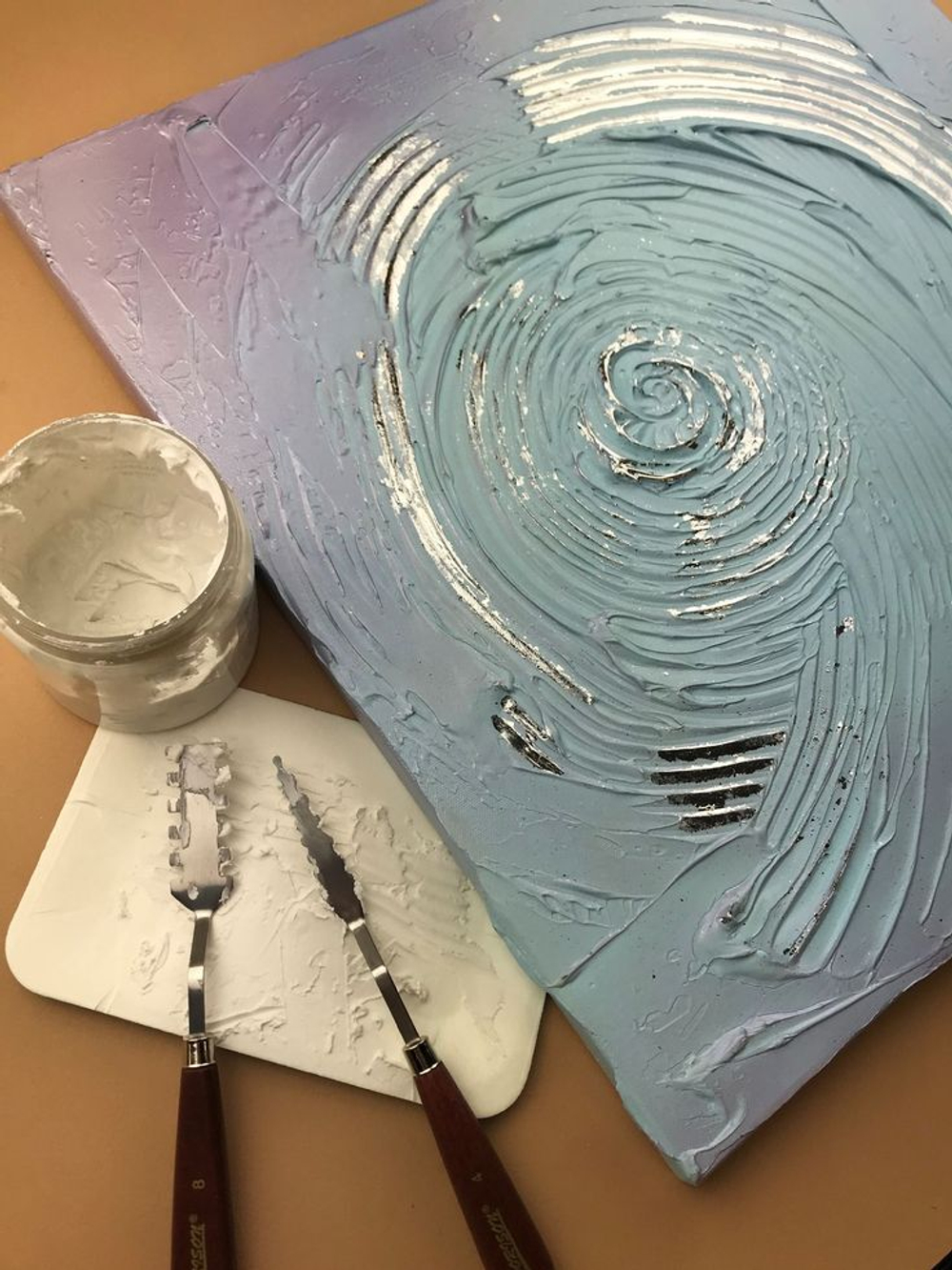 Мастер-класс "Интерьерная картина" текстурной пастой