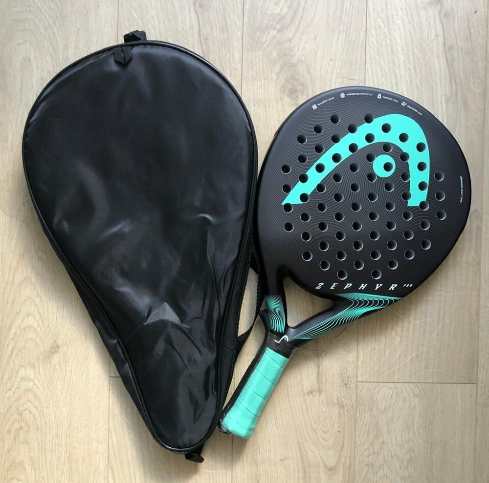 Ракетка для падел Zephyr Pro Head черный бирюзовый