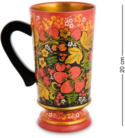 Народные промыслы ХЛ-034/1 Кружка «Трапезная» 200х100 (Хохлома)