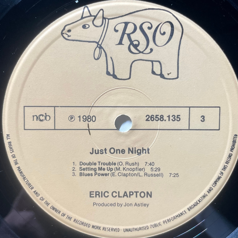 Eric Clapton ‎– Just One Night 2LP (Скандинавия 1980г.)