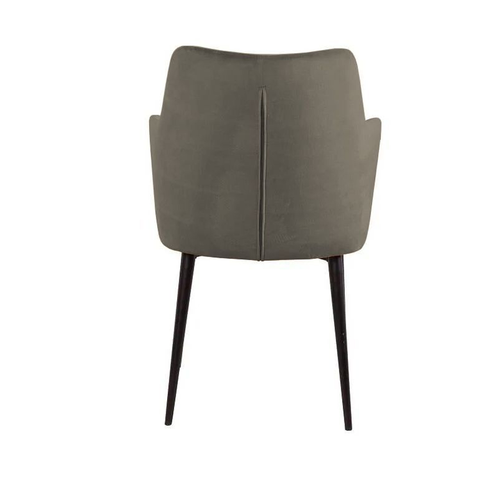 Стул с подлокотниками Hunt, бархат 03 / чёрный конус