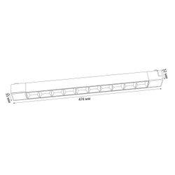 ULB-Q282 30W-4000K WHITE Светильник-прожектор светодиодный трековый. Линейный. 2500 Лм. Белый свет 4000К. Корпус белый. ТМ Volpe