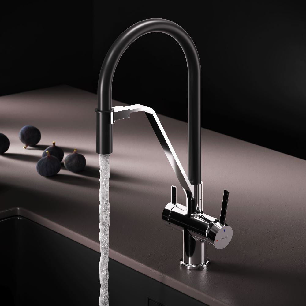 Смеситель для кухни с каналом для питьевой воды, гибкий излив AM.PM Func F8F07802