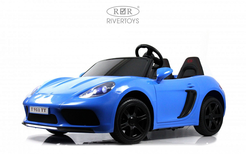 Детский электромобиль RiverToys Porshe Cayman T911TT синий