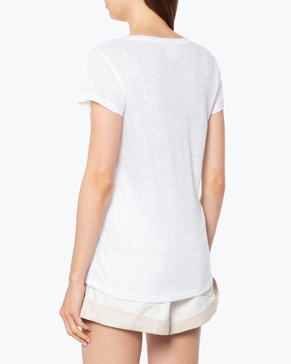 Футболка Saint Barth Martha белый V-вырез