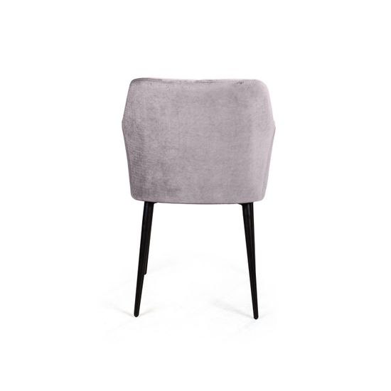 Стул с подлокотниками Robert, бархат светло-серый 26