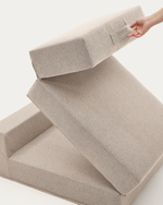 Arty бежевый трансформируемый пуф/кровать 70 x 89 (200) см