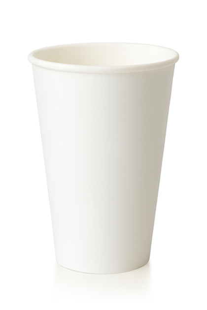 Стакан 400 мл БЕЛЫЙ бумажный Виридо (50/800), шт