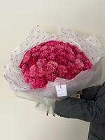 Моно букет из пионовидной розы Кантри блу 51 шт