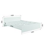 МС Мадера Кровать без ящ. М1400 с дсп 1400*2000 б/матр. (корпус лдсп дуб крафт золотой, фасады лдсп