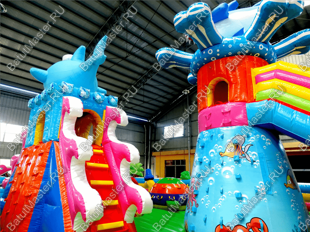 Коммерческий надувной батут "На морском дне" 14*7*6 м