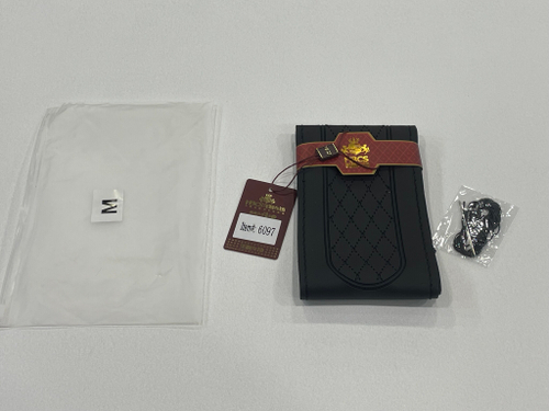 6097 (иск. кожа) / Оплетка на руль на шнуровке с перфорацией (искусственная кожа) "Автомобилист"