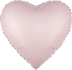 Сердце 30" Пыльная роза, Сатин Fl