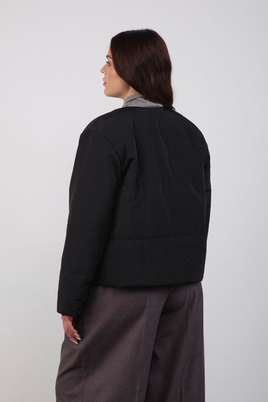 Куртка стеганая короткая, черный