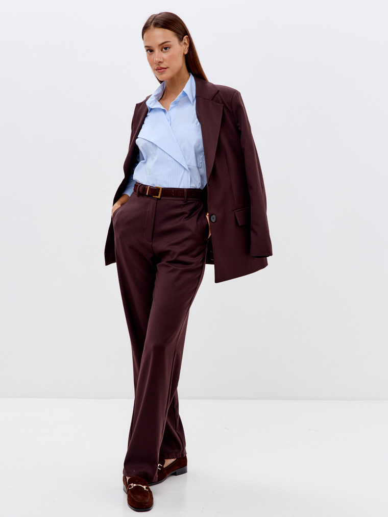 Рубашка с декоративным, откидным воротником