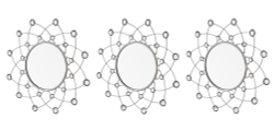 Набор декоративных зеркал 3шт Aviere 29226