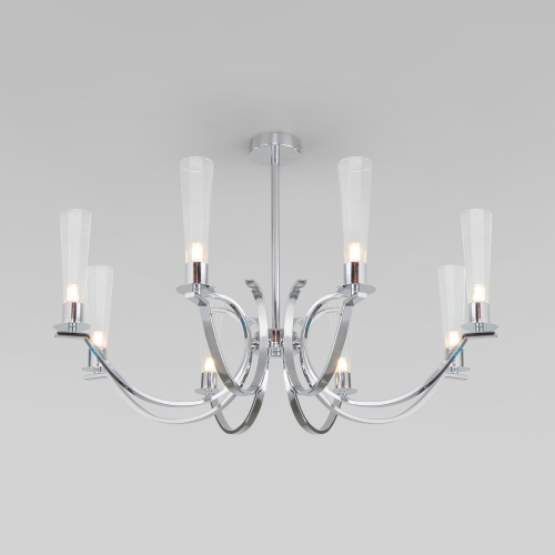 Потолочная люстра со стеклянными плафонами 60141/8 хром