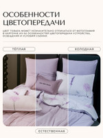 Комплект постельного белья с одеялом Сатин Велюрия Люкс «Лавандовая свежесть»