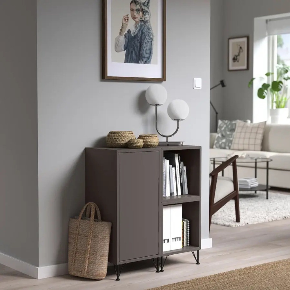 Комбинация шкафа с ножками - IKEA EKET/ ЭКЕТ ИКЕА, 80x70см, черный