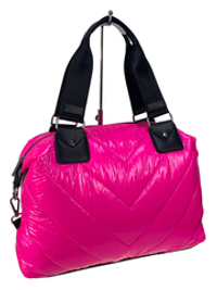 Стильная женская сумка-шоппер из водоотталкивающей ткани, цвет розовый