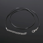 Шнурок каучуковый d=1.5 мм, 45 см с удлинителем, чёрный, 455217