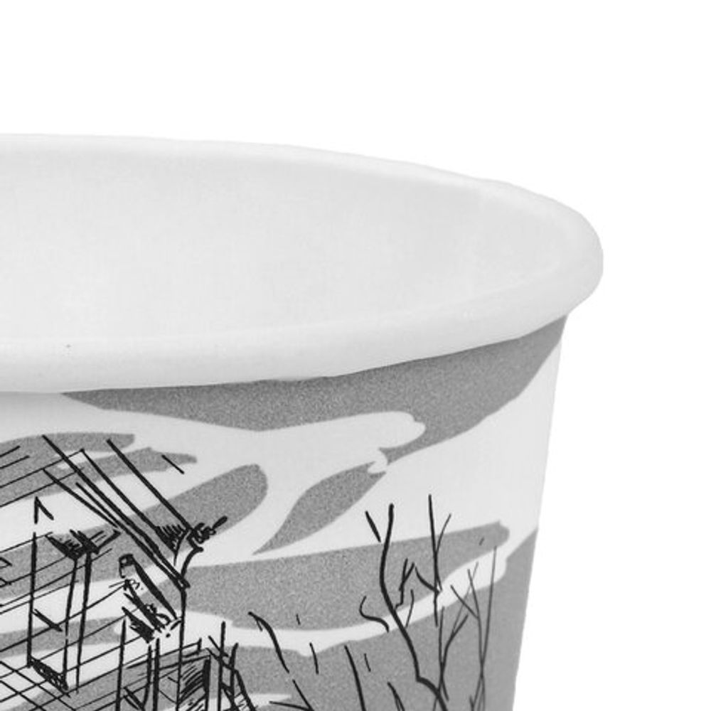 Стакан одноразовый бумажный 250/273 мл, D 80 мм, с печатью "ГОРОД", КОМПЛЕКТ 50 шт., холодное/горячее, WELDAY (ВЭЛДЭЙ), 702695