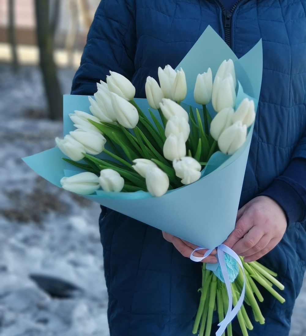 25 тюльпанов в упаковке
