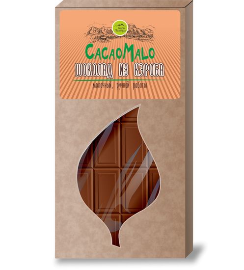 СКИДКА 50% Шоколад молочный из Кэроба необжаренного, 75г.