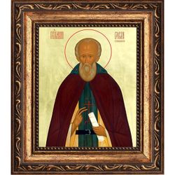 Савва Стромынский Преподобный. Икона на холсте.