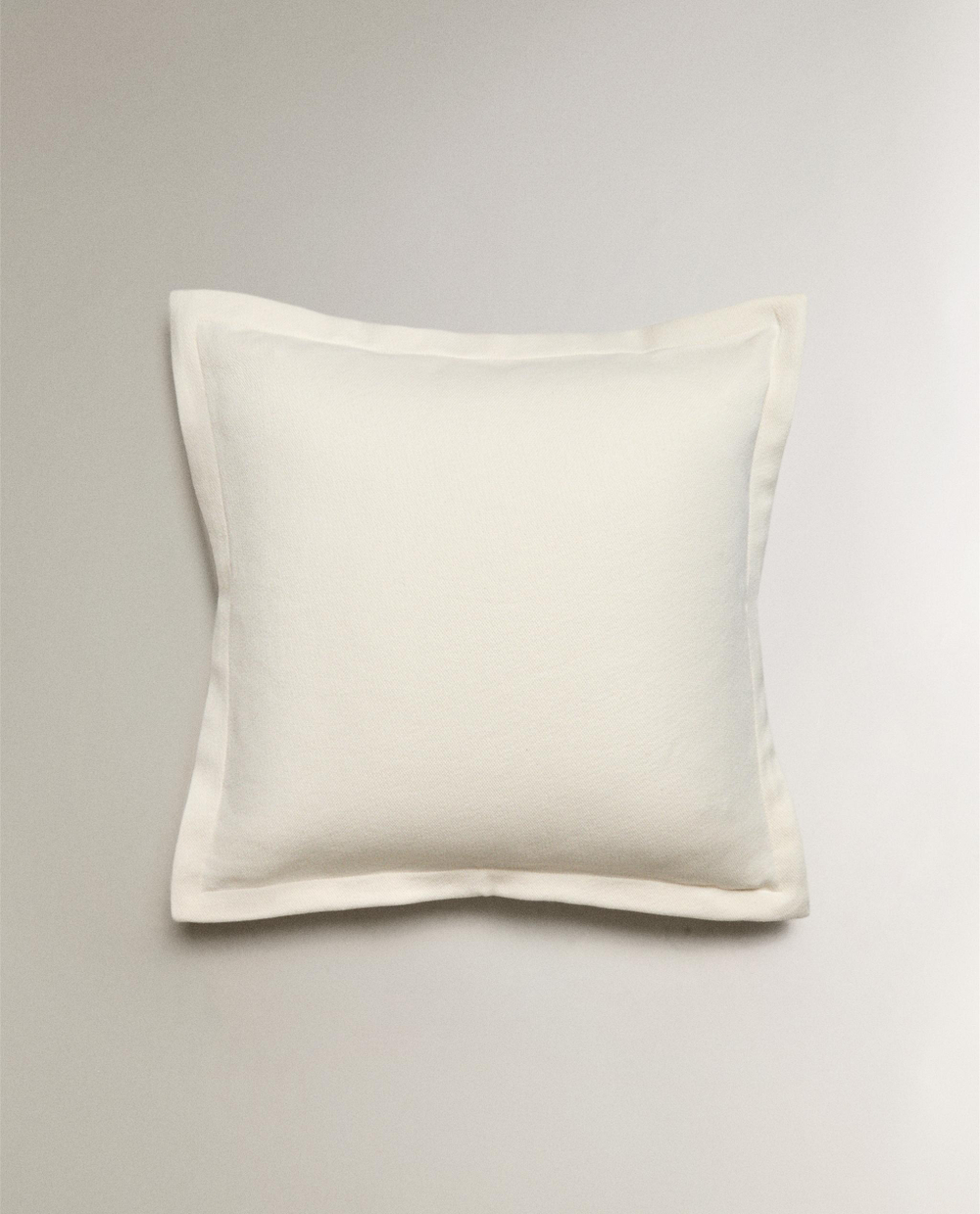 Zara Home наволочка декоративная из хлопка, экрю, 50x50 см