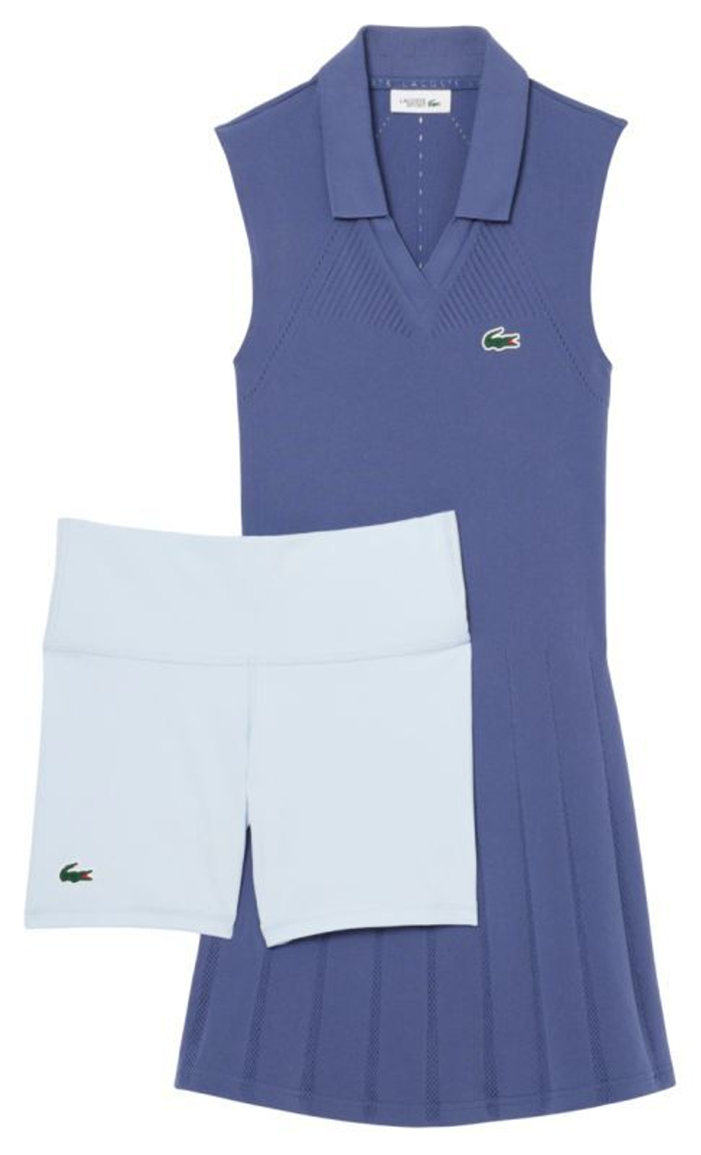 Теннисное платье Lacoste Stretch Tennis - небесный