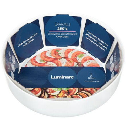Форма для запекания стекло, 22х22 см, кругл, Luminarc, Diwali, N3273